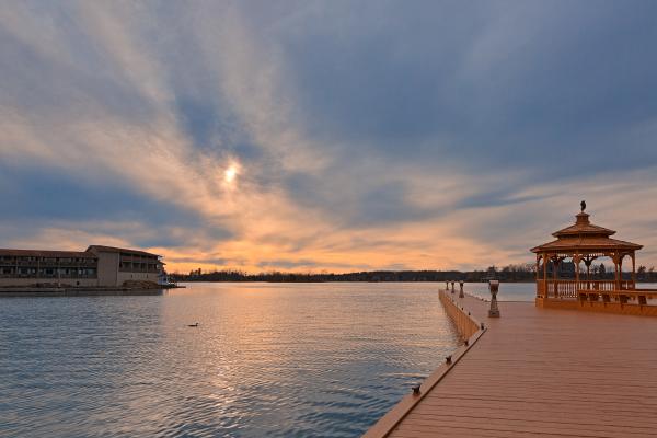 Cloudy Alexandria Bay Sunset - HDR