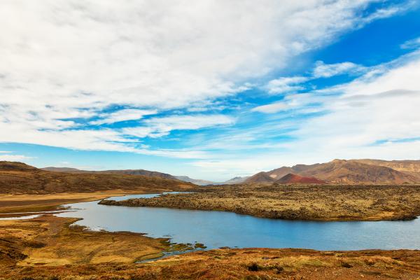 Cloudy Iceland River Bend - Vatnaleid