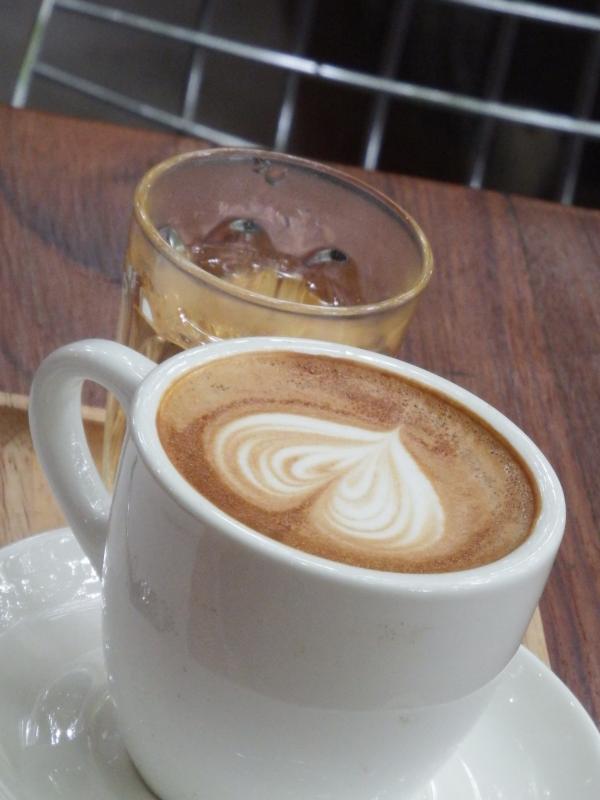 Coffee and Iced Tea with Heart Art