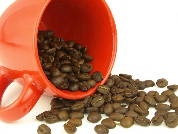 Coffee beans very close