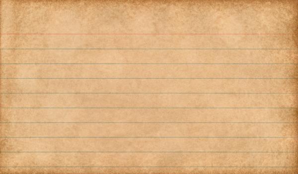 Coffee Stained Cue Card