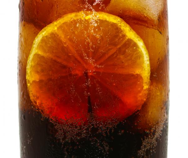 Cold Drink Of Cola With Lemon