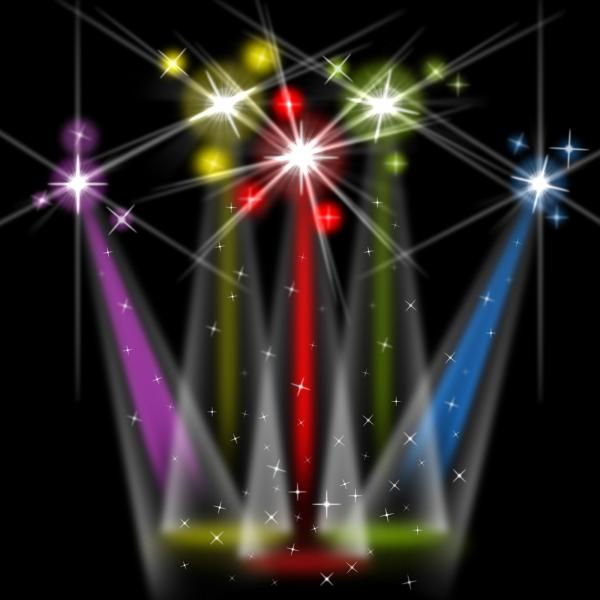 Color Stage Shows Lightsbeams Of Light And Colorful