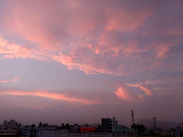 Colored Clouds over India