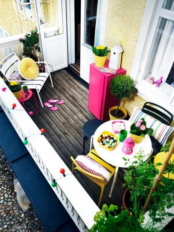 Colorful balcony