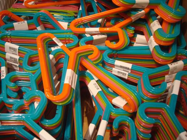 Colorful clothes hangers
