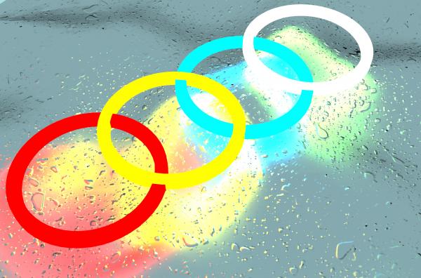 Colour rings on the wave