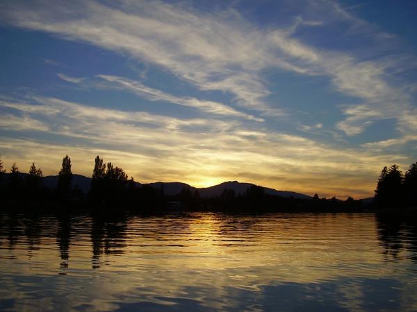 Comox Glacier Sunset From The Water