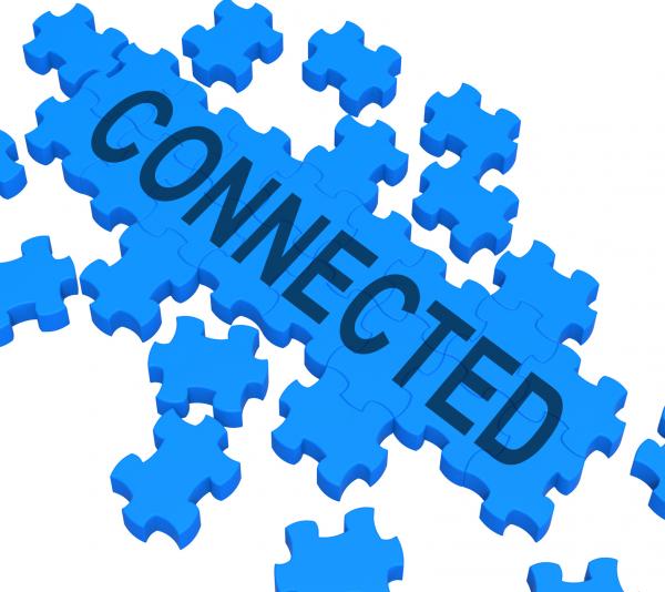Connected Puzzle Showing Global Communications