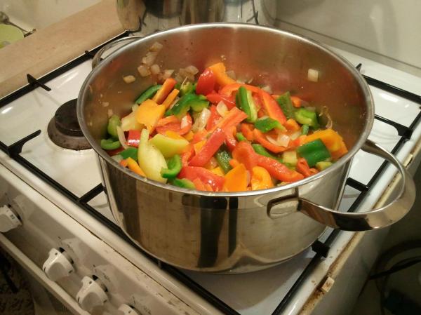 Cooked peppers