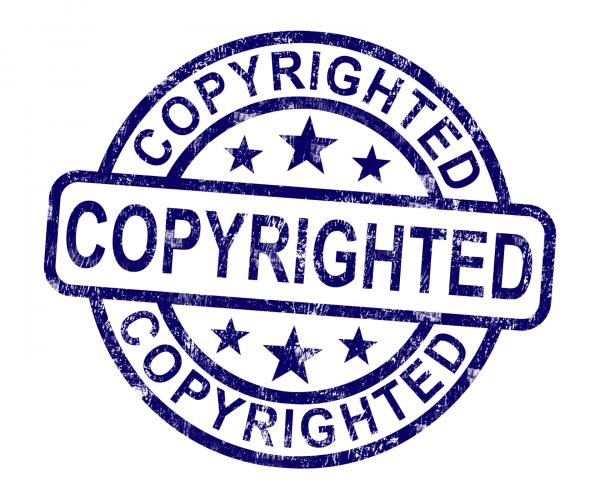 Copyrighted Stamp Showing Patent Or Trademark