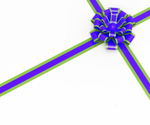 Copyspace Bow Means Gift Box And Celebrate