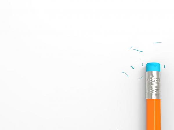 Copyspace Paper With Pencil Eraser Shows Erased Text Copy Space