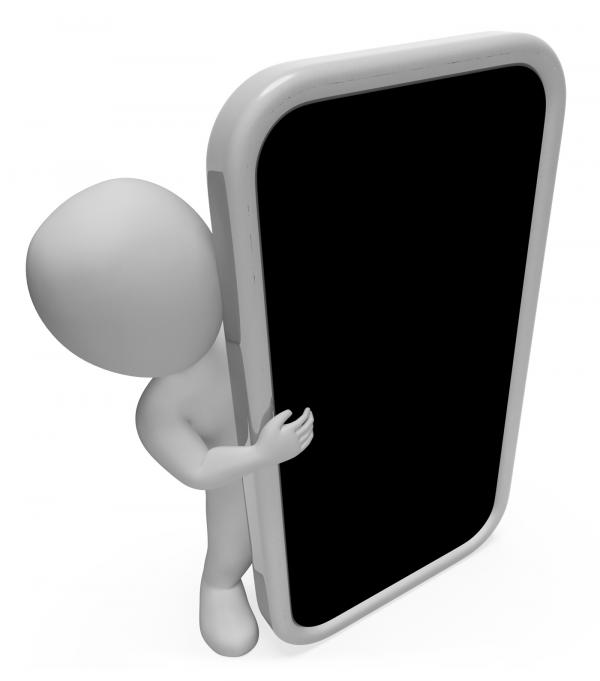 Copyspace Smartphone Shows World Wide Web And Blank 3d Rendering