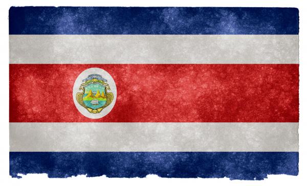 Costa Rica Grunge Flag