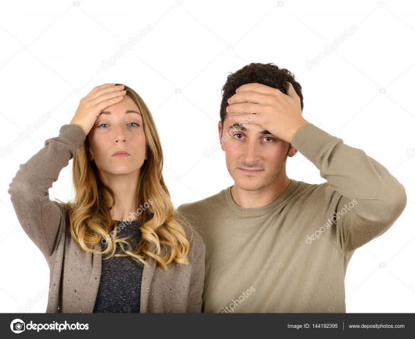 Couple on white