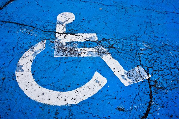 Cracked Handicap Sign
