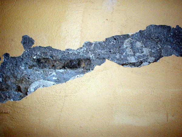 Cracked wall