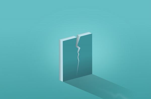 Cracked Wall - Breaking Barriers Concept