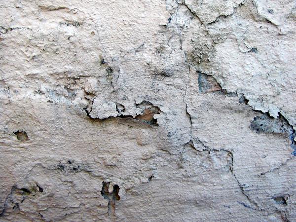 Cracked wall surface