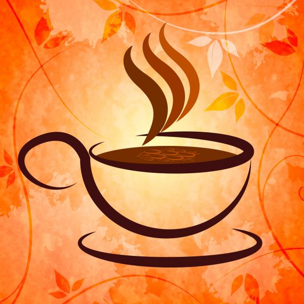 Cup And Saucer Represents Coffee Shop And Beverage