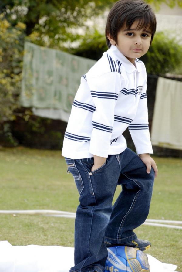 Cute Boy with Football