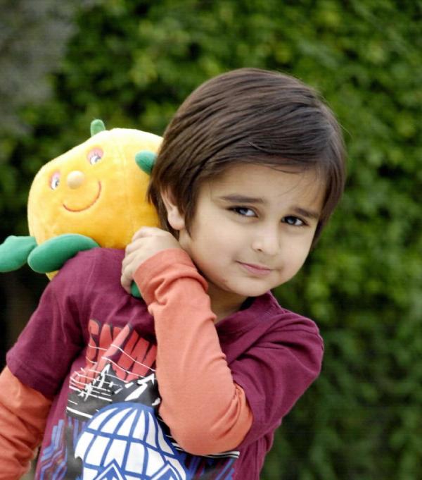 Cute Boy with Stuffed Toy