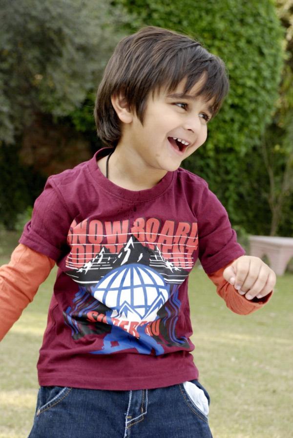 Cute Innocent Boy Laughing