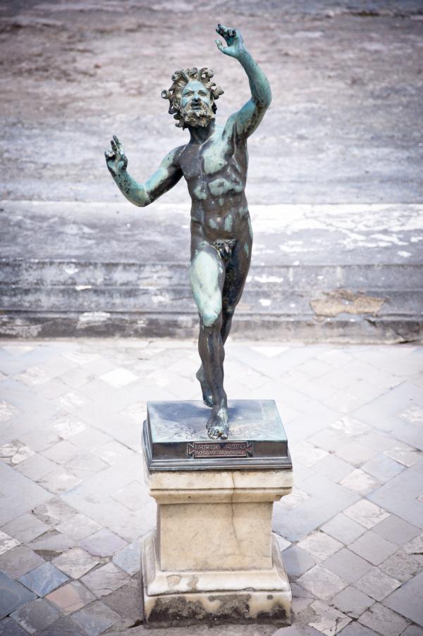 Dancing Faun statue, House of the Faun,