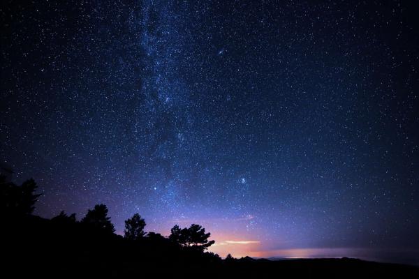 Dark evening sky