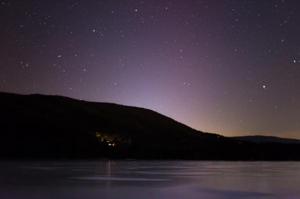 Dark Photography of Mountain and Galaxy