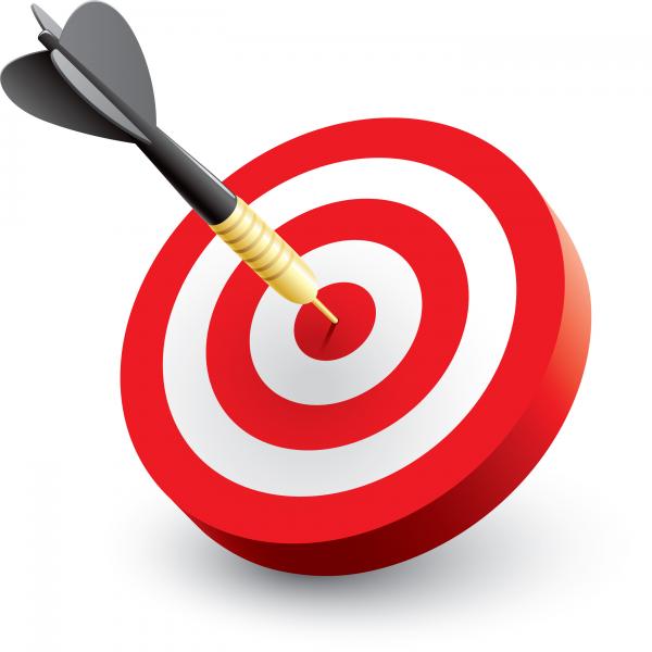 Dart hitting target