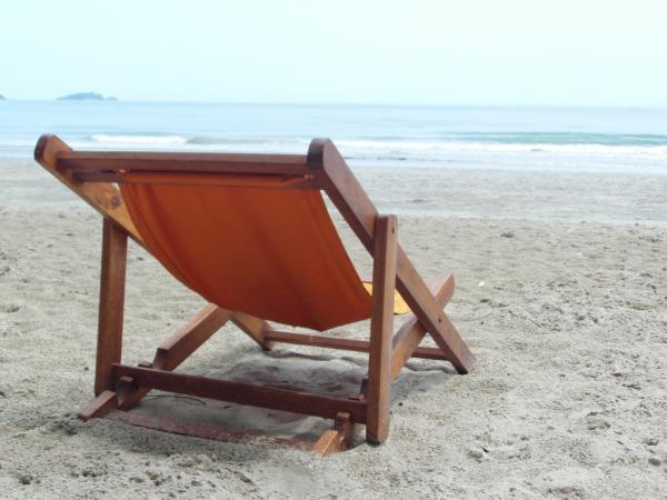 Deckchair on an Empty Beach