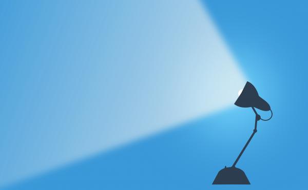 Desk Lamp Casting Light - Background With Copyspace