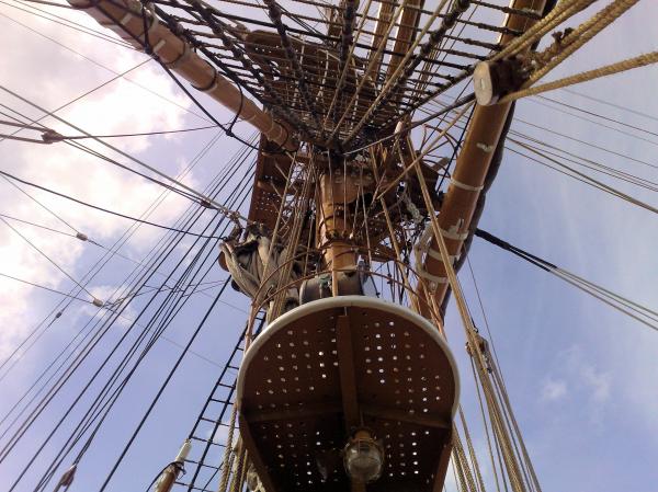 Detail on sailer