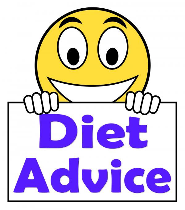 Diet Advice On Sign Shows Weightloss Knowledge
