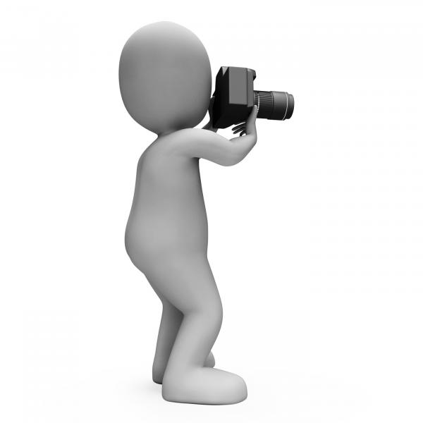 Digital Photo Character Shows Snapshot Dslr And Photography
