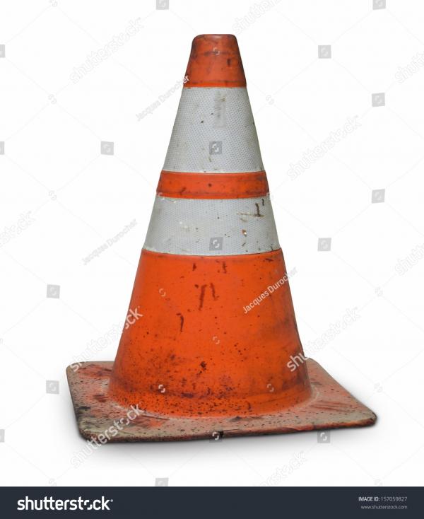 dirty traffic cone