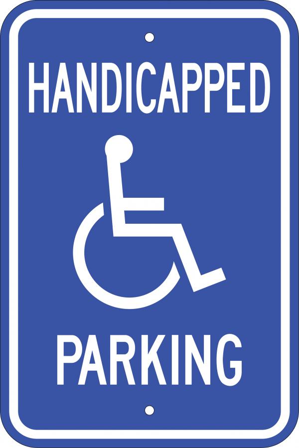 Disabled parking sign