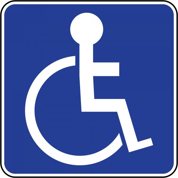 Disabled road sign