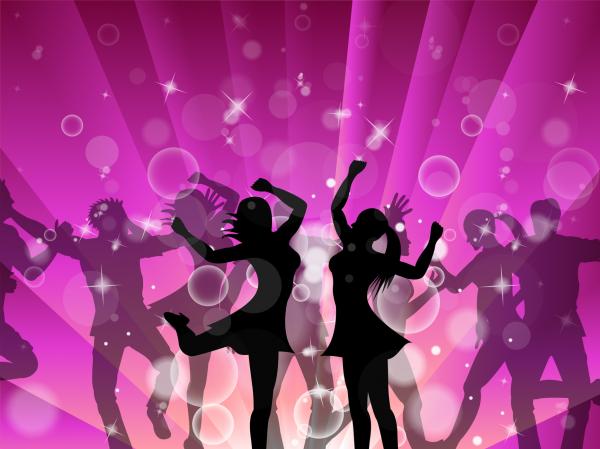 Disco Women Indicates Dance Discotheque And Female