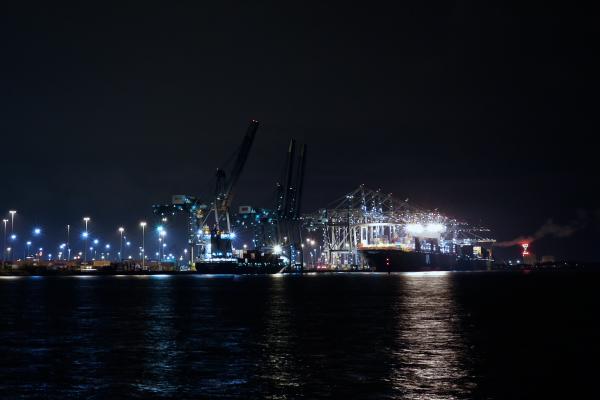 Docks at night
