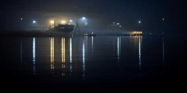 Docks at night