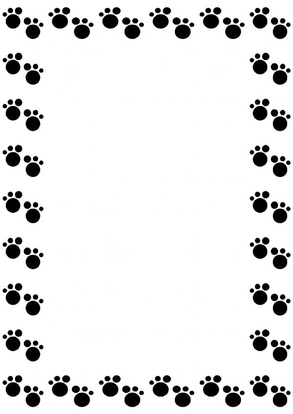 Dog Paw Border