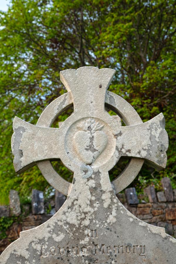 Donegal Cemetery Celtic Cross - HDR