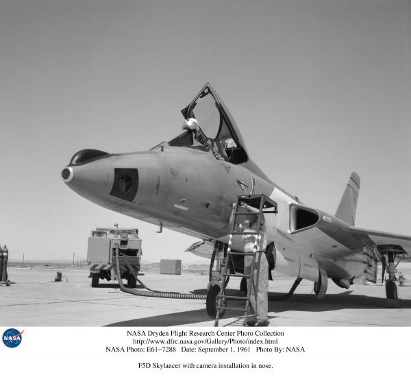 Douglas F5D "Skylancer" with camera installation in nose. Sept. 1, 1961