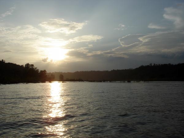 Down on to river