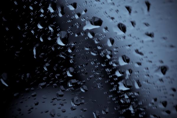 Droplets on glass