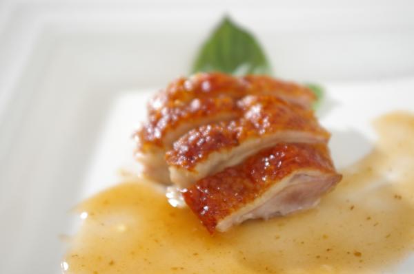Duck meat with sauce