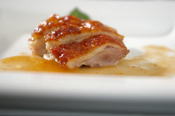 Duck meat with sauce